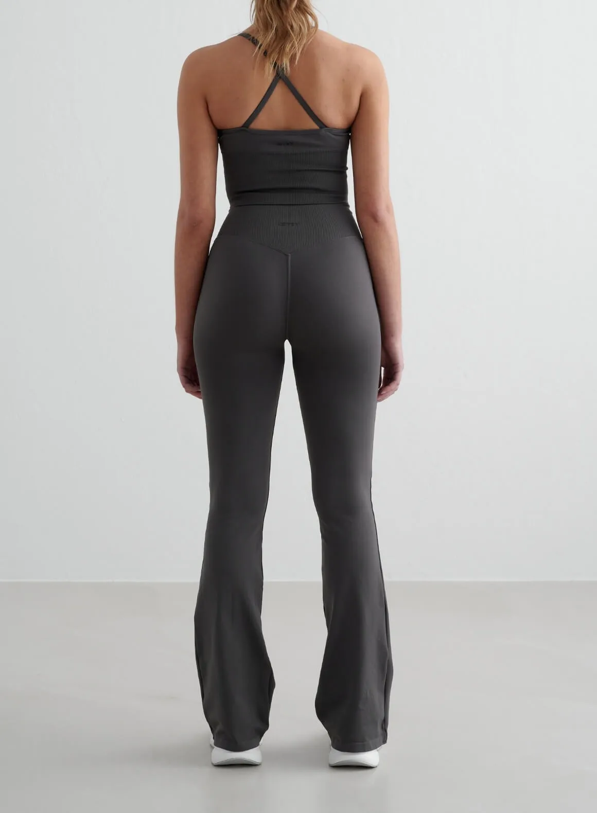Mountain Hike Soft Touch Shadow Grey Shape Seamless Flare Tights