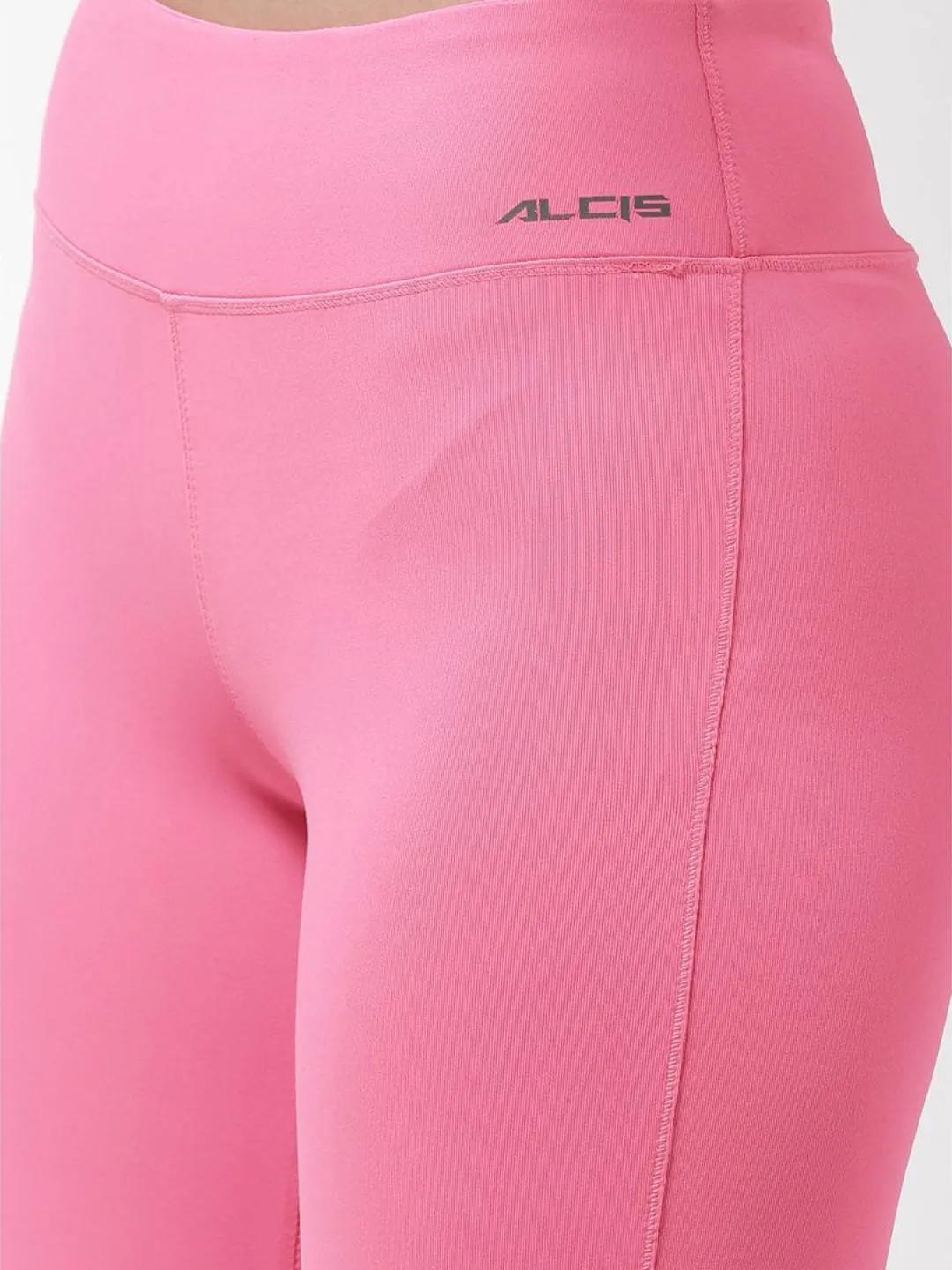 Slim Silhouette Alcis Women Solid Pink Tights