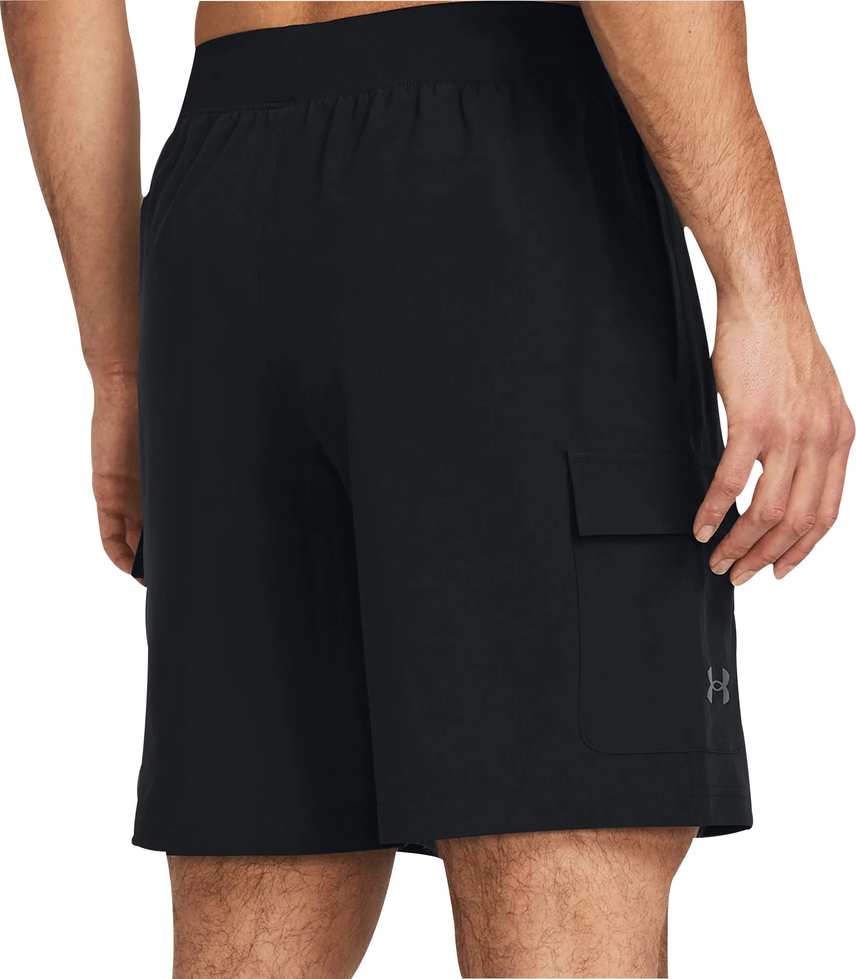 Under Armour Stretch Woven Cargo Mens Training Shorts - Black Eco friendly materials Warm Day Outfit