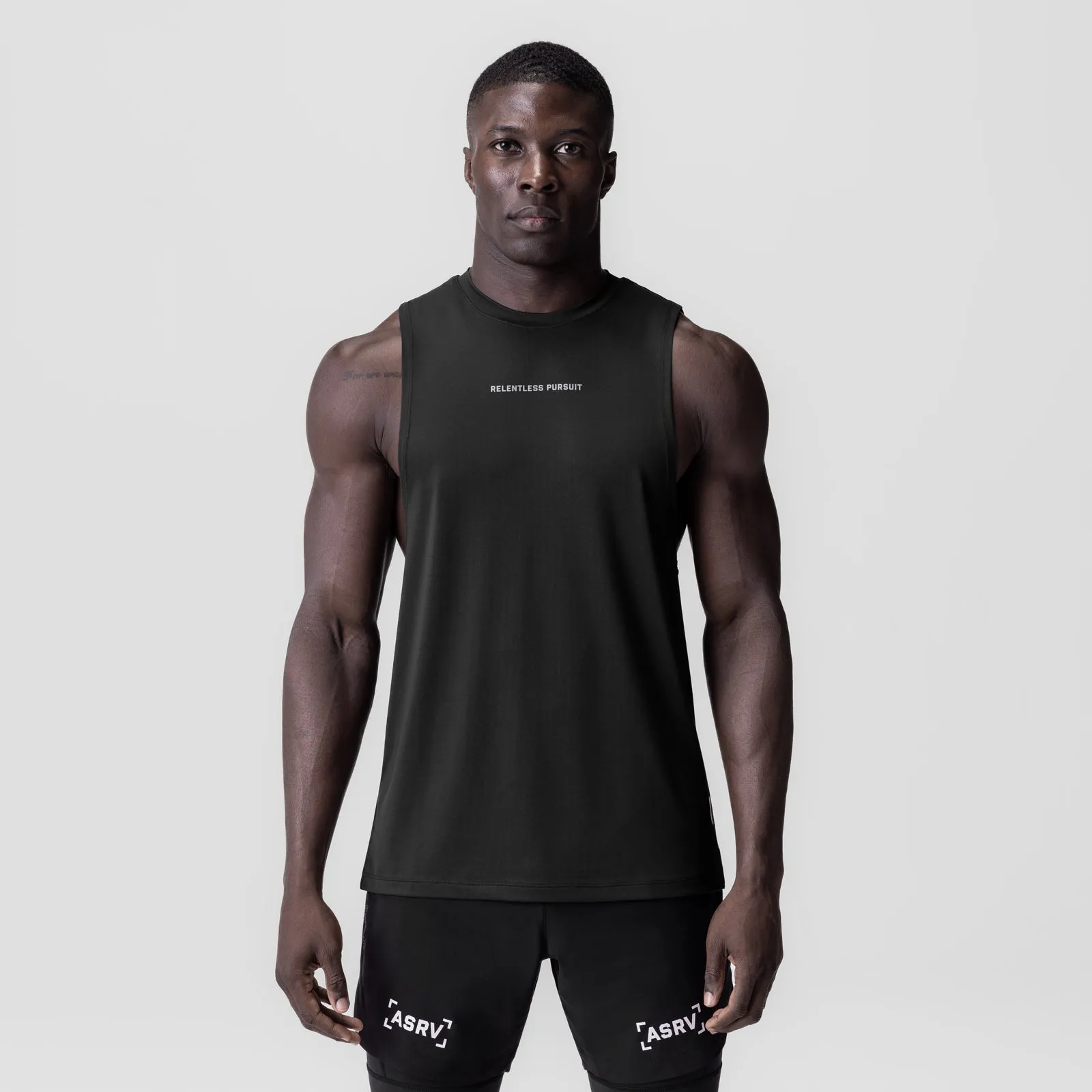 0837. 3D-Lite? 2.0 Lycra? Muscle Tank - Black "RP" Odor Resistant Material