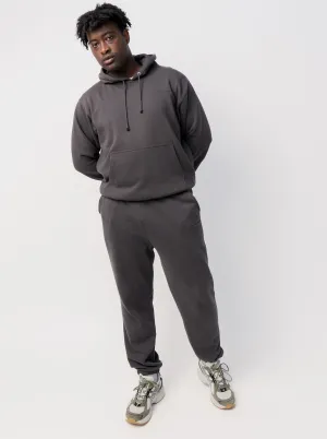 Cozy Inner Layer Koala like Classic Joggers In Washed Black