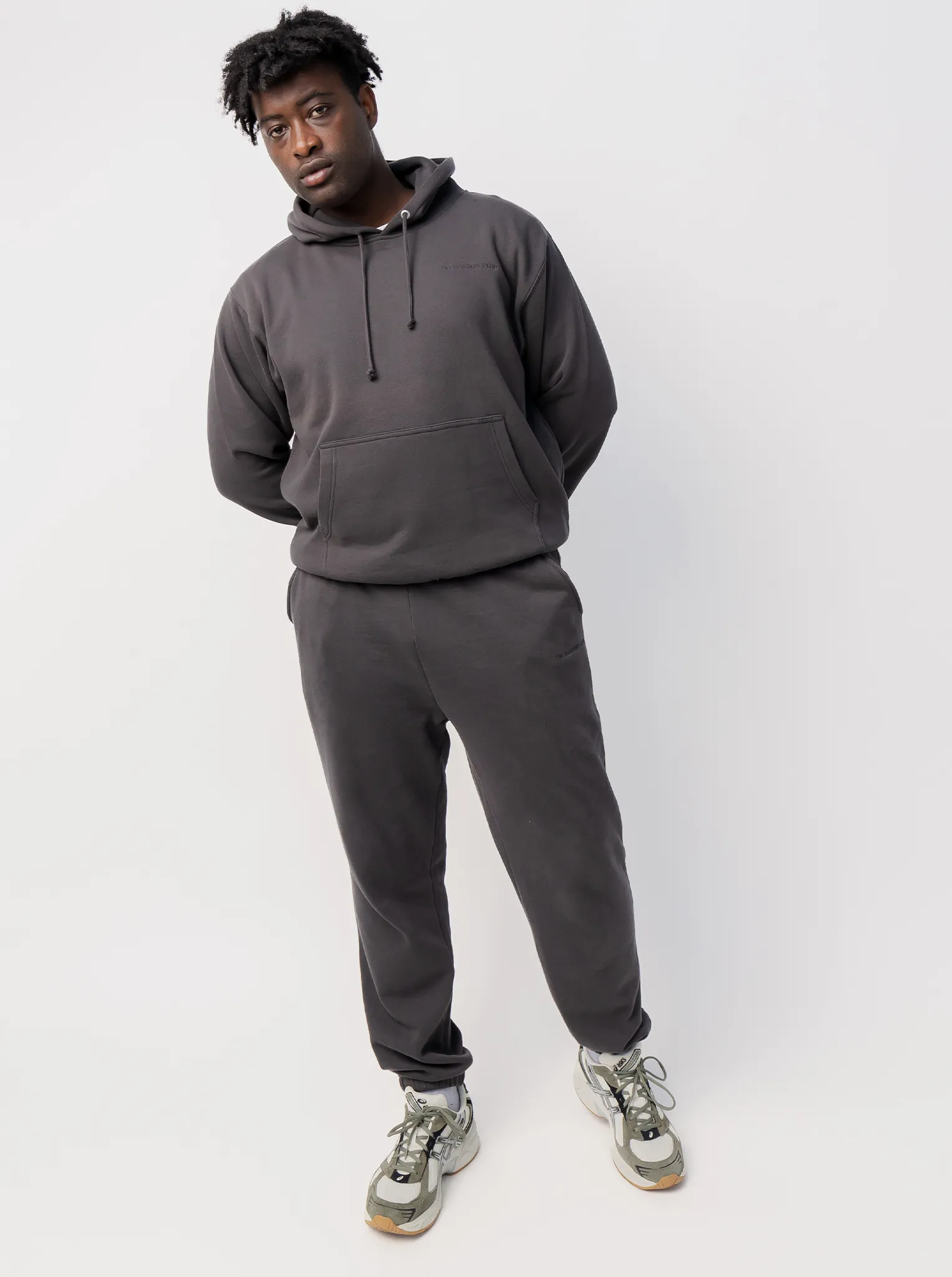 Cozy Inner Layer Koala like Classic Joggers In Washed Black