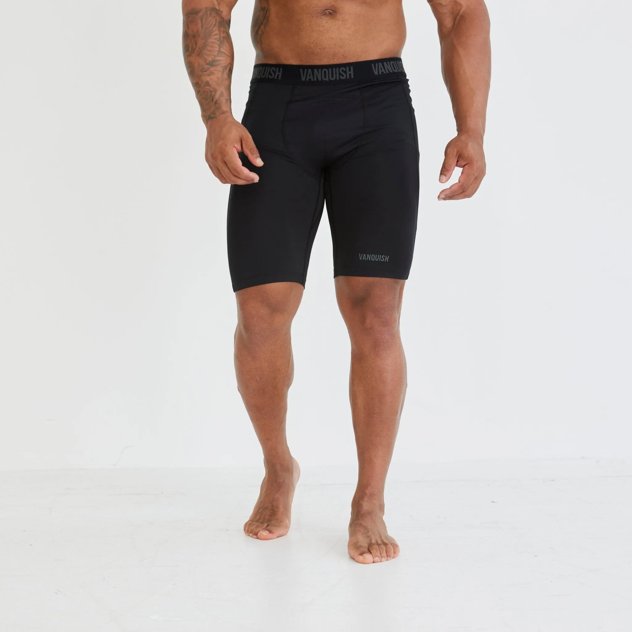 Vanquish Utility Black Base Layer Shorts Odor Lock Technology Stay Cool Technology