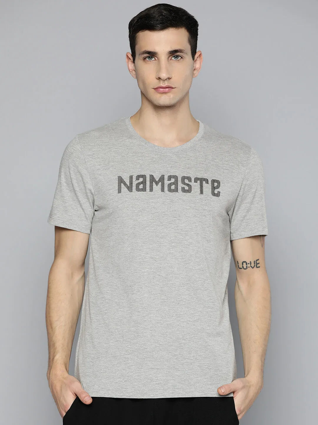 Village Charm OdorControl Treatment Alcis Men Grey Melange  Yoga T-shirt