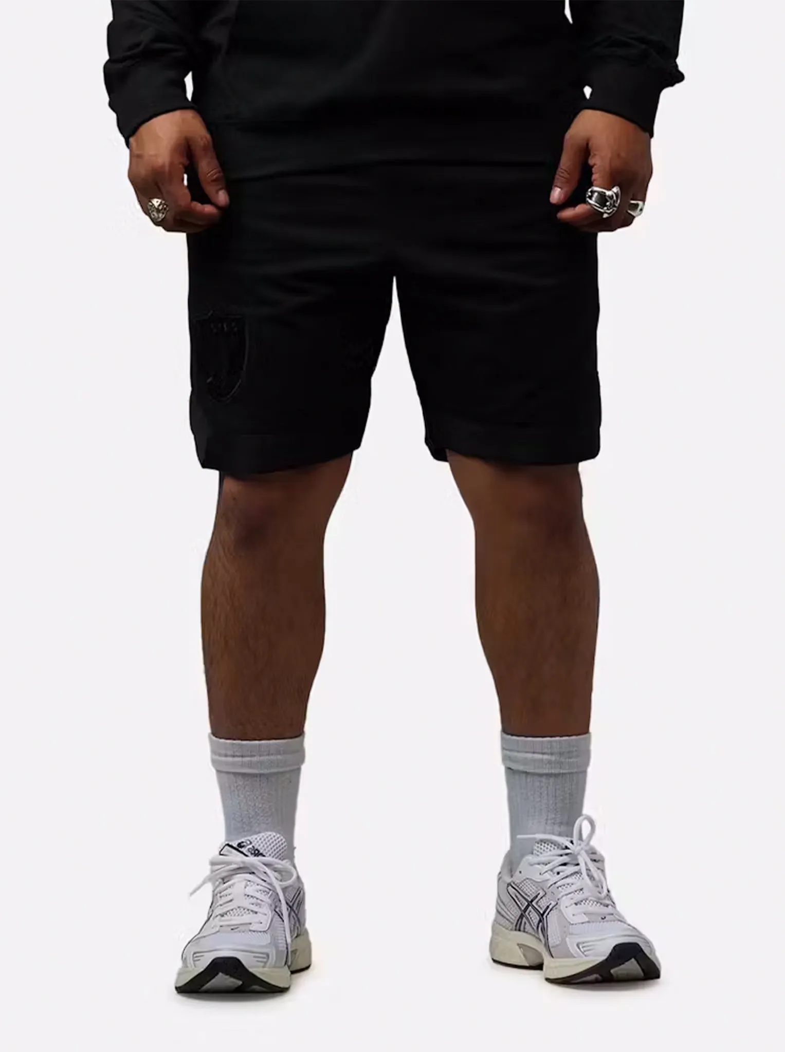 Lightweight Material Multi Pocket Functionality Las Vegas Raiders Logo Select Short