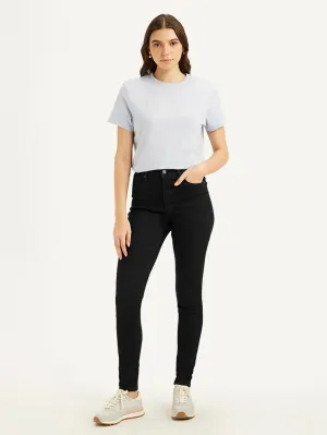 Women's Black Mile High Skinny Fit High Rise Jeans UltraSoft Lining Everyday Fashion
