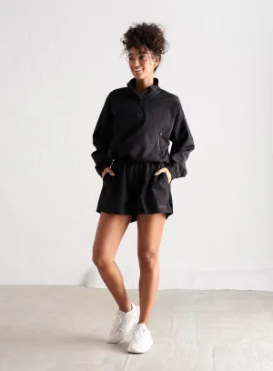 Spandex shorts Black Windbreaker Shorts