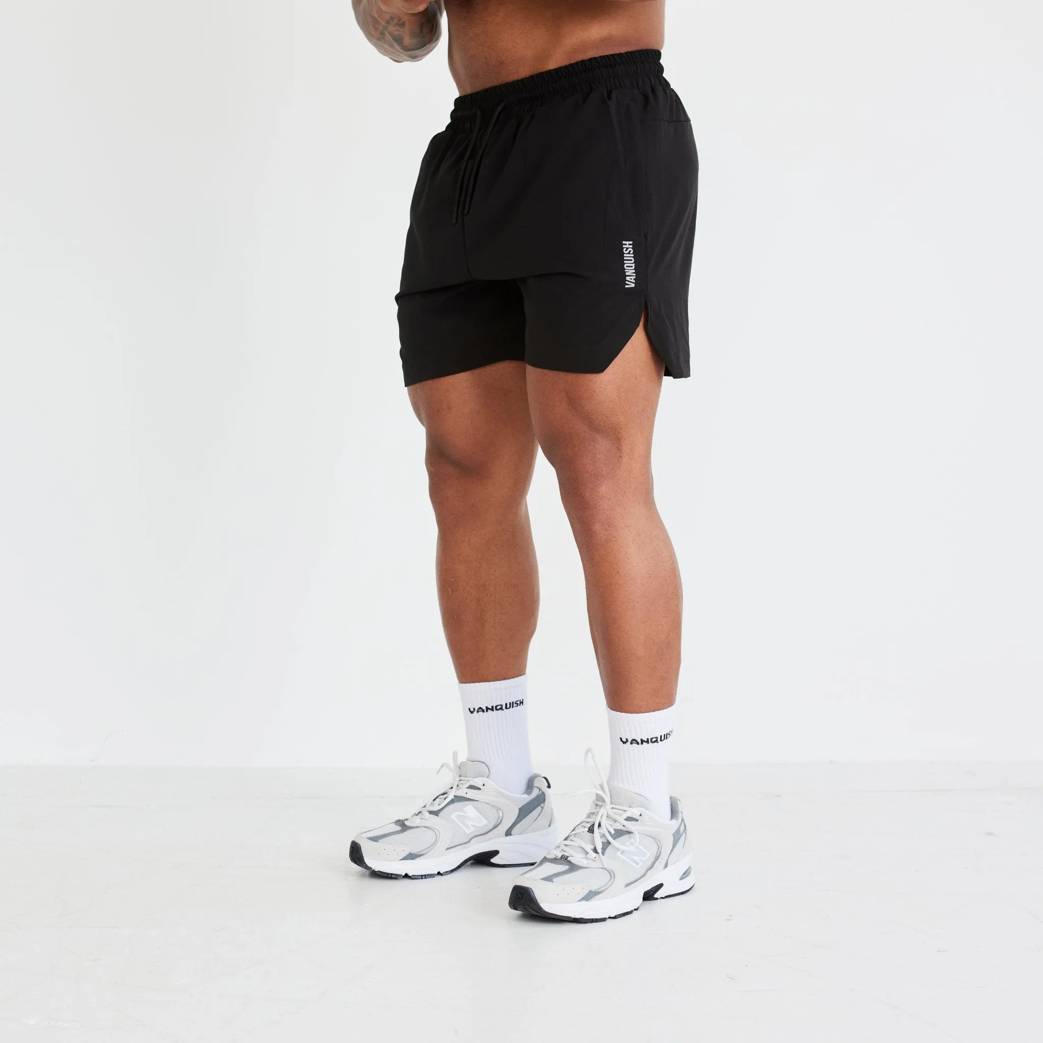 Chafe Resistant Seams Vanquish Essential Black Performance 4" Shorts
