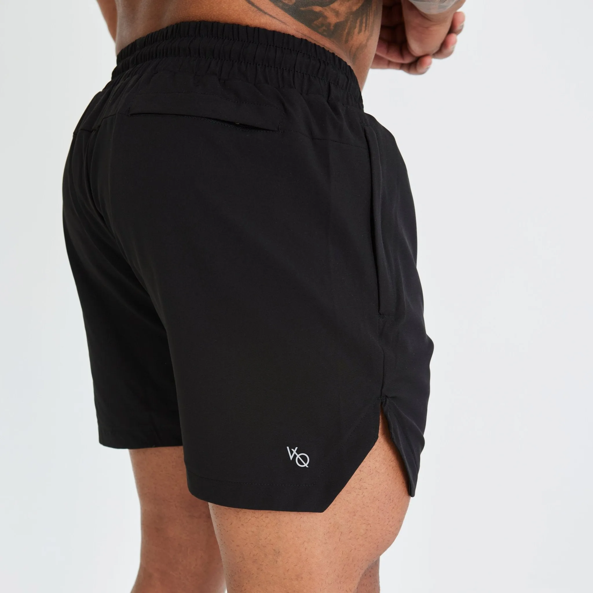 Vanquish Essential Black Performance 4" Shorts Home Wear