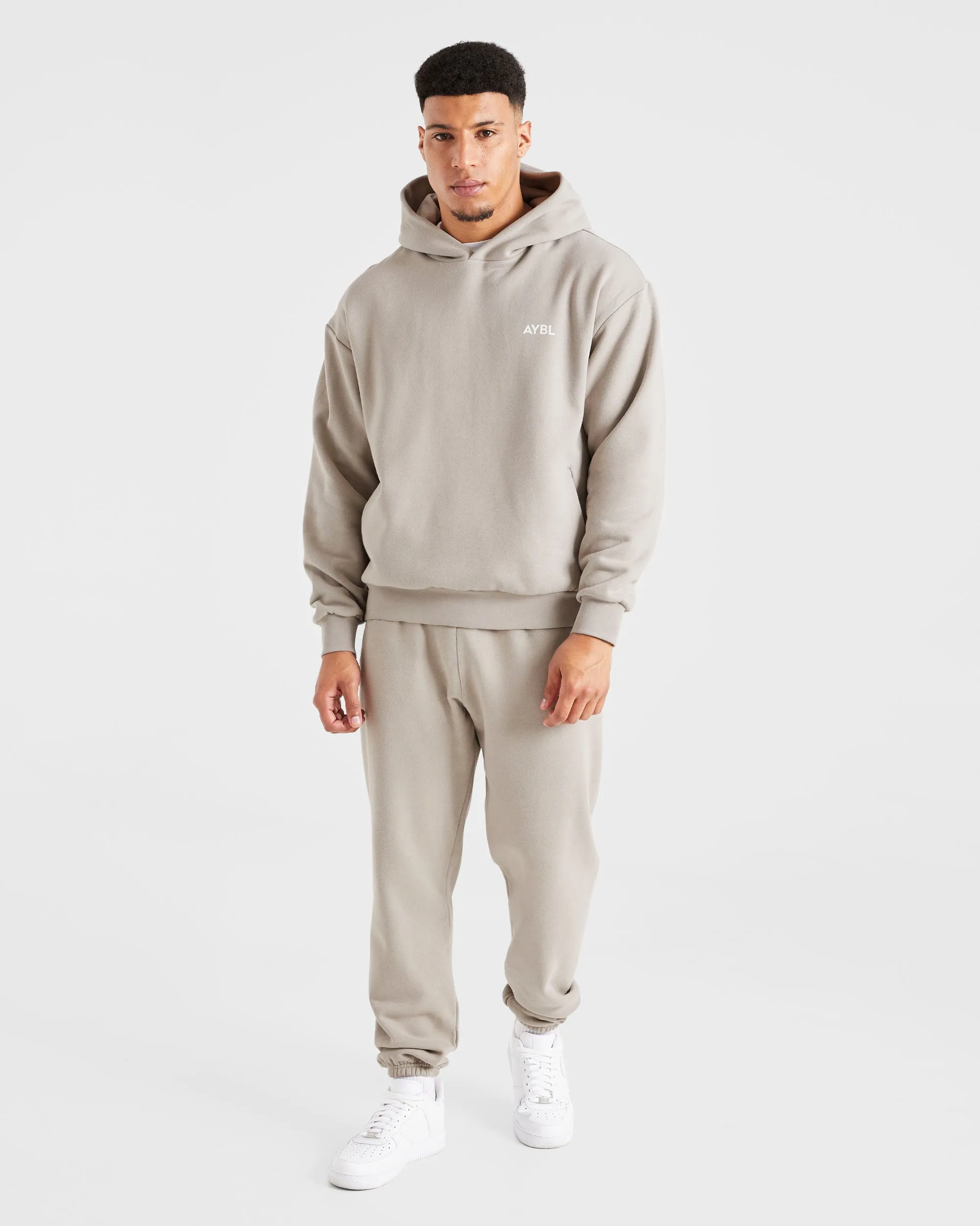 Essential Oversized Hoodie - Stone Brown bear like