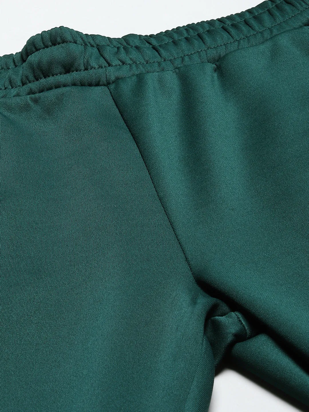Alcis Men Green Solid Slim Fit Running Track Pants wrinkle free