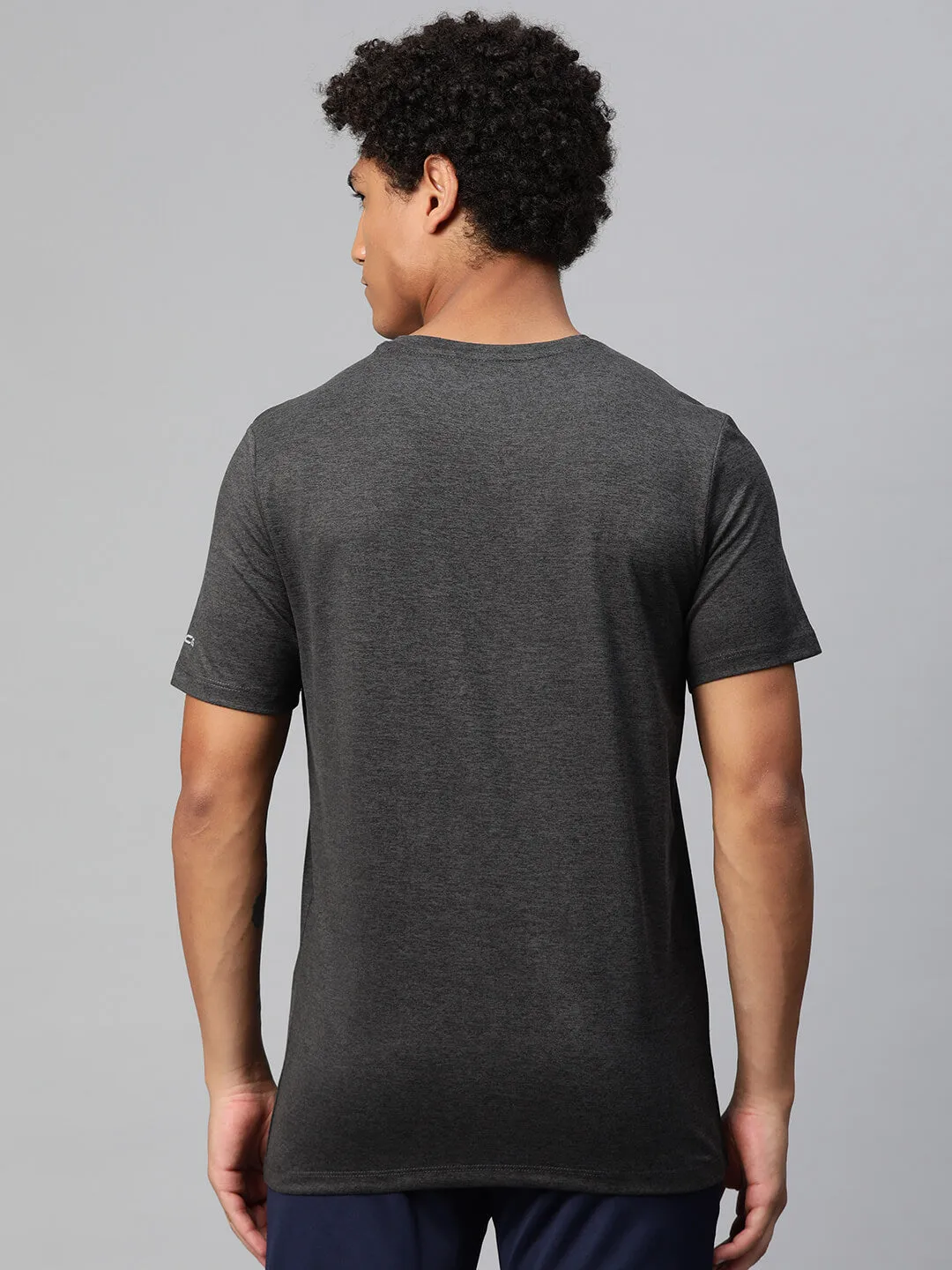 SmoothFinish OdorResistant Material Alcis Men Typography Printed Anti Static Slim Fit T-shirt
