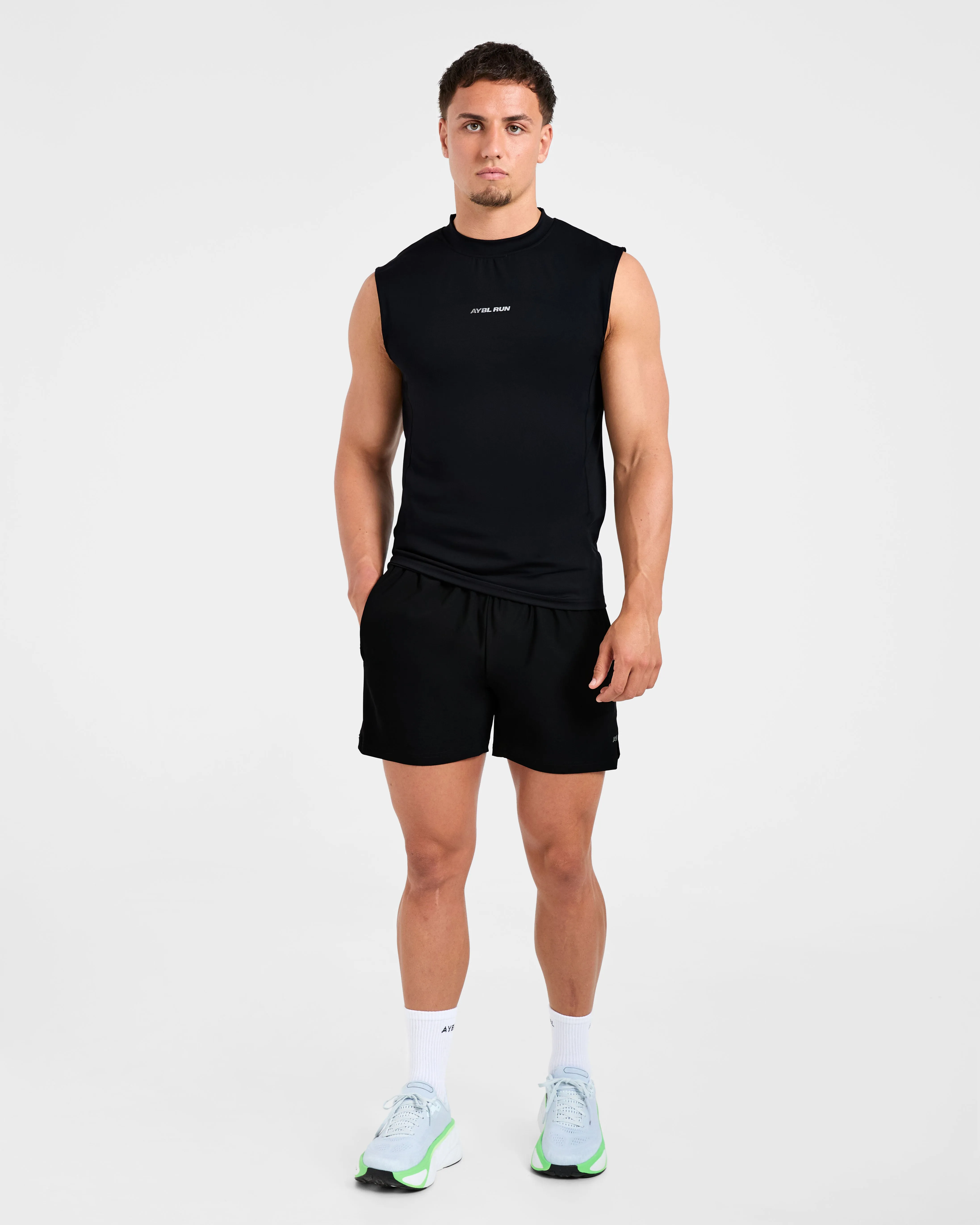 Breeze Friendly WaterResistantFinish Run 5" Shorts - Black