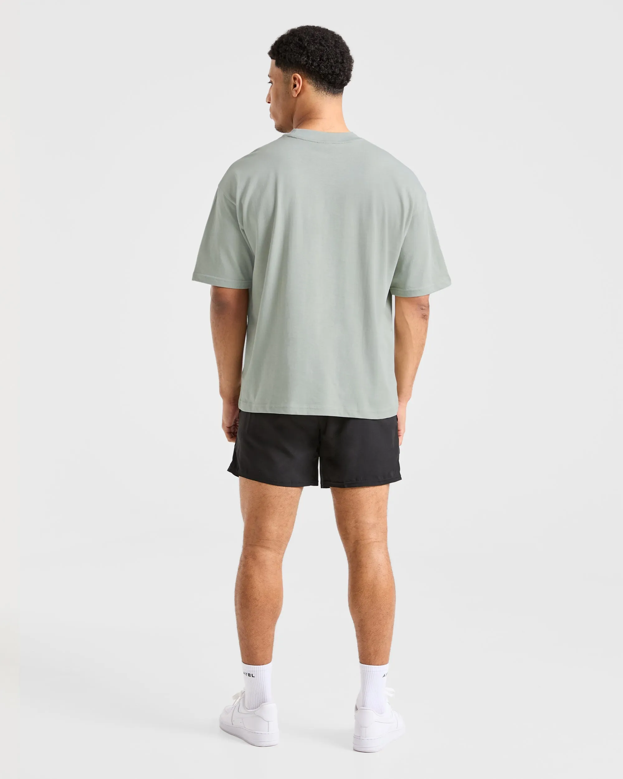Fresh Outfit Sports Club Dot Oversized T Shirt - Green Mist