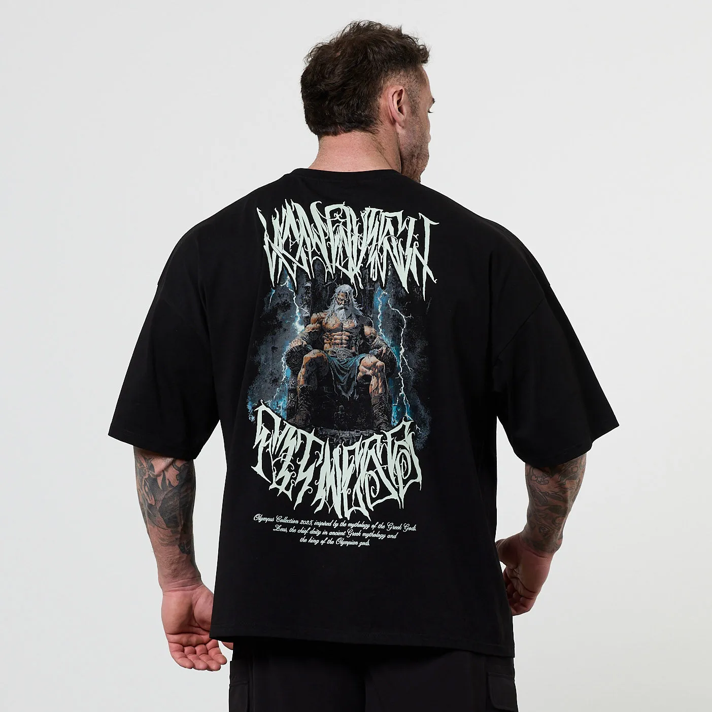 AntiPillingTreatment Vanquish Olympus Black Zeus Oversized Boxy T Shirt