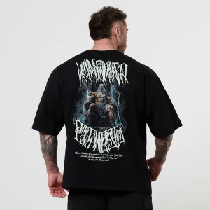 AntiPillingTreatment Vanquish Olympus Black Zeus Oversized Boxy T Shirt