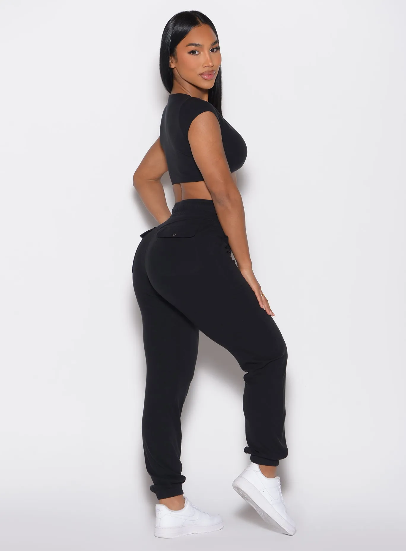 Classy Fit Versatile Waist Snap Rib Joggers