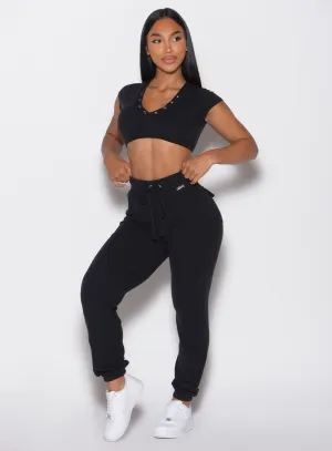 Classic Elegance Ripstop Fabric Technology Snap Rib Joggers