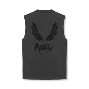 dusty environment Air Comfort 0807. Tech Essential? Relaxed Cutoff - Space Grey/Black "Brush Wings/ASRV"