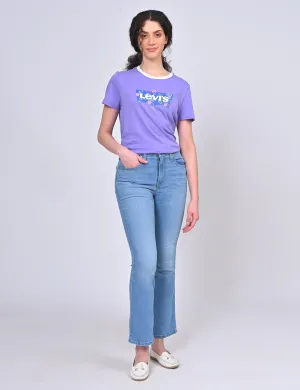 Eco Friendly Fashion Lover Morning Stroll Base Wear Women's 725 Blue Flared Fit High Rise Jeans
