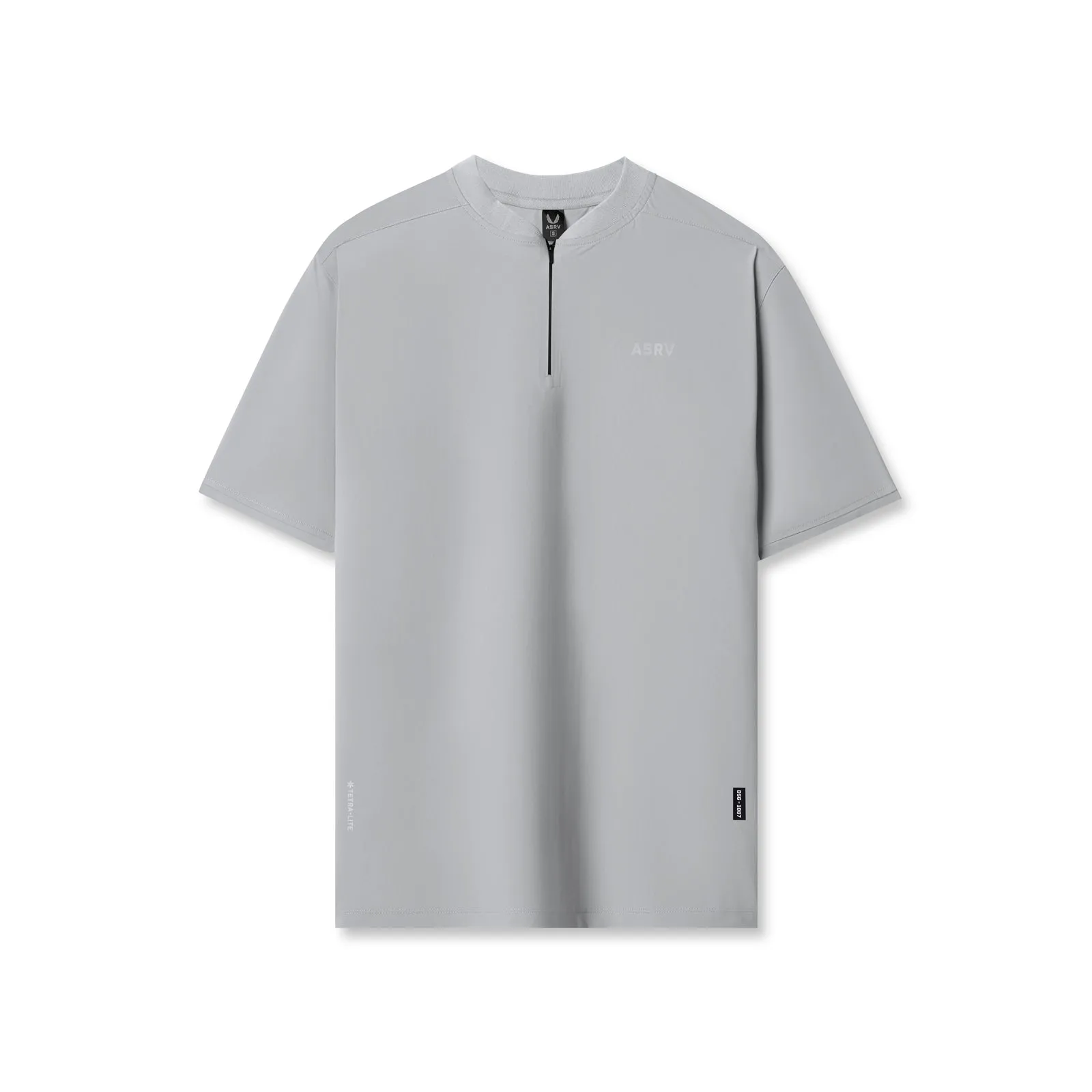 1087. Tetra-Lite? Ice Zip Tee - Slate Grey FadeResistant Coating Chic Design