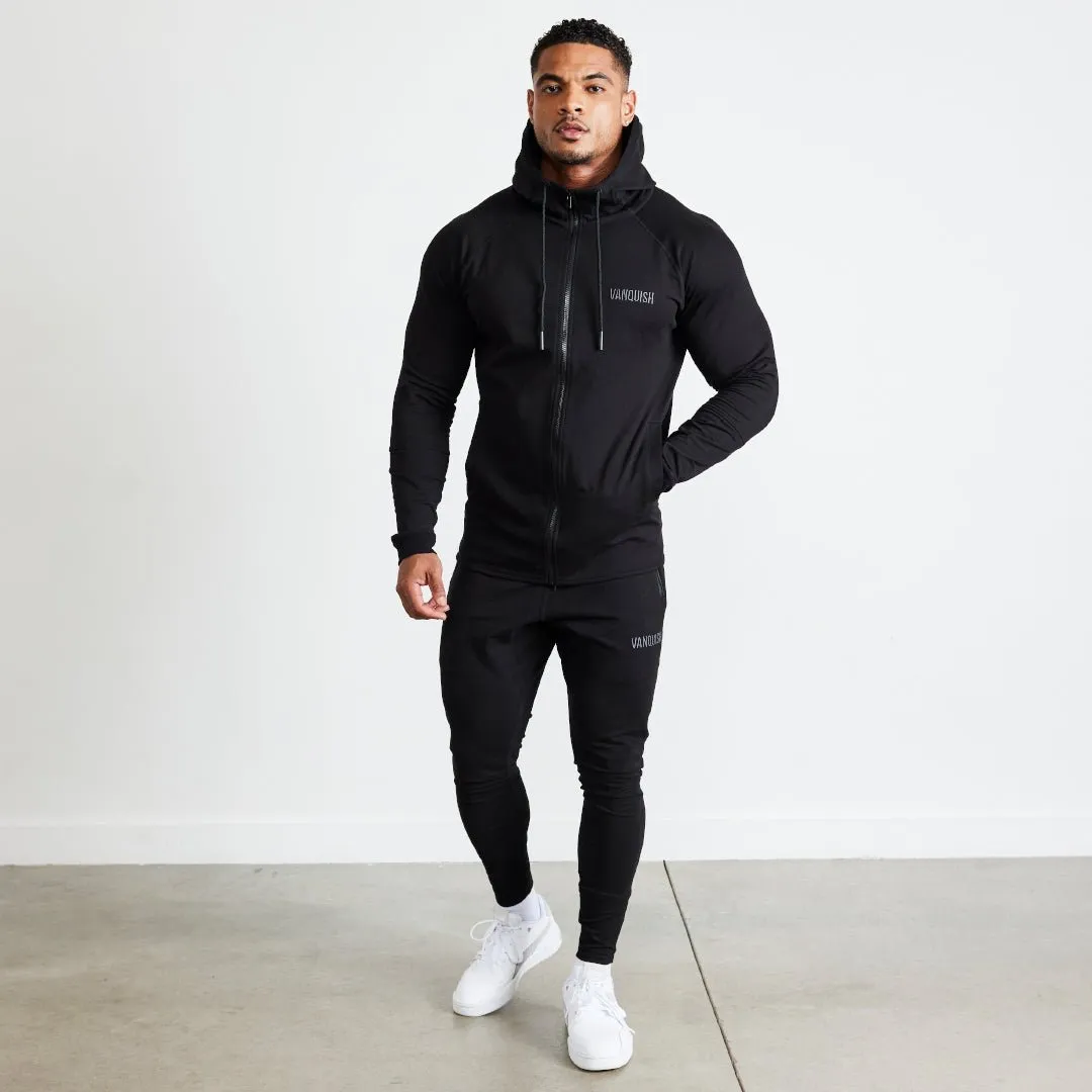 Vanquish Eclipse V2 Black Full Zip Front Hoodie Four Way Stretch Heavyweight Material