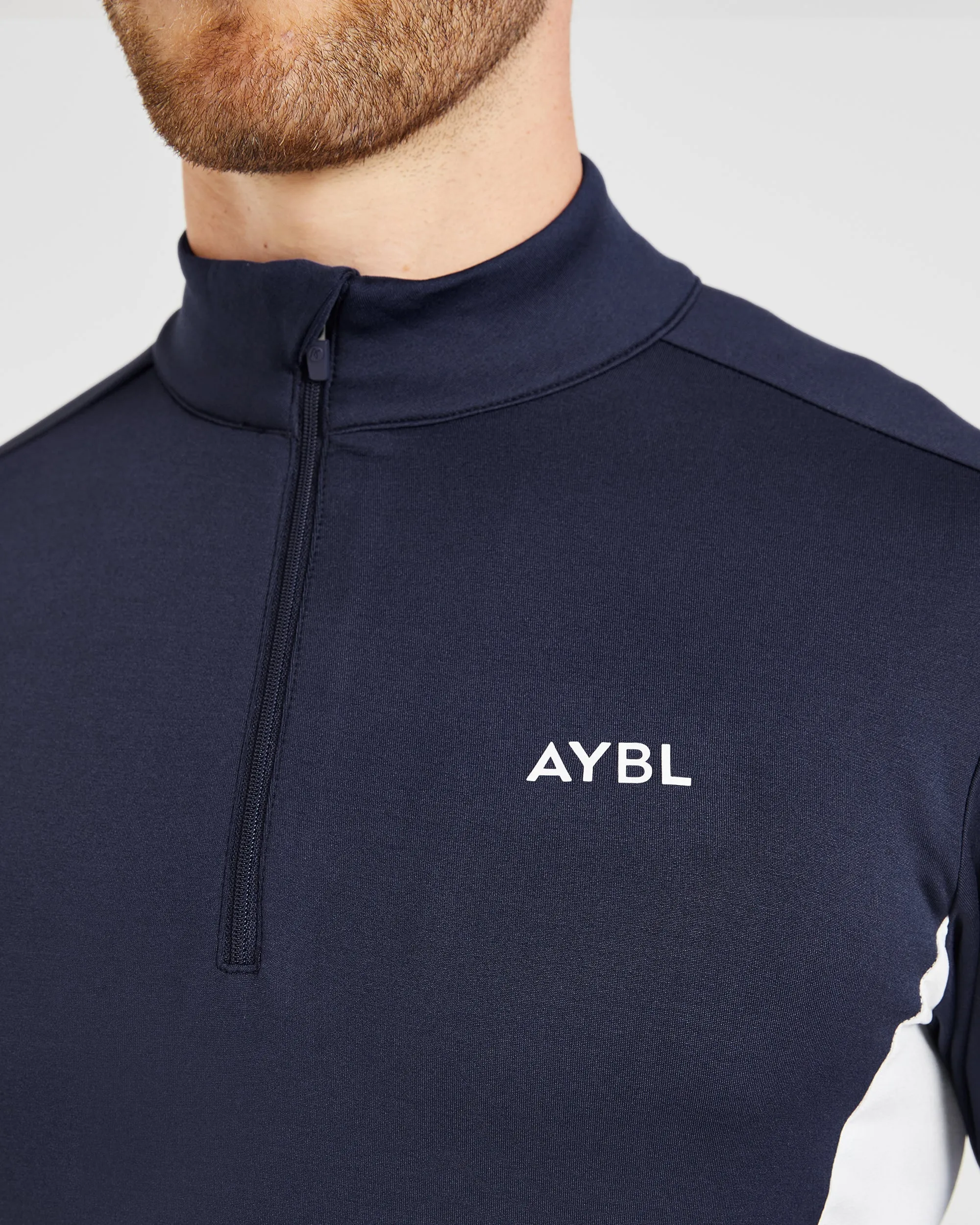 Shape Retention Performance 1/4 Zip Pullover - Navy