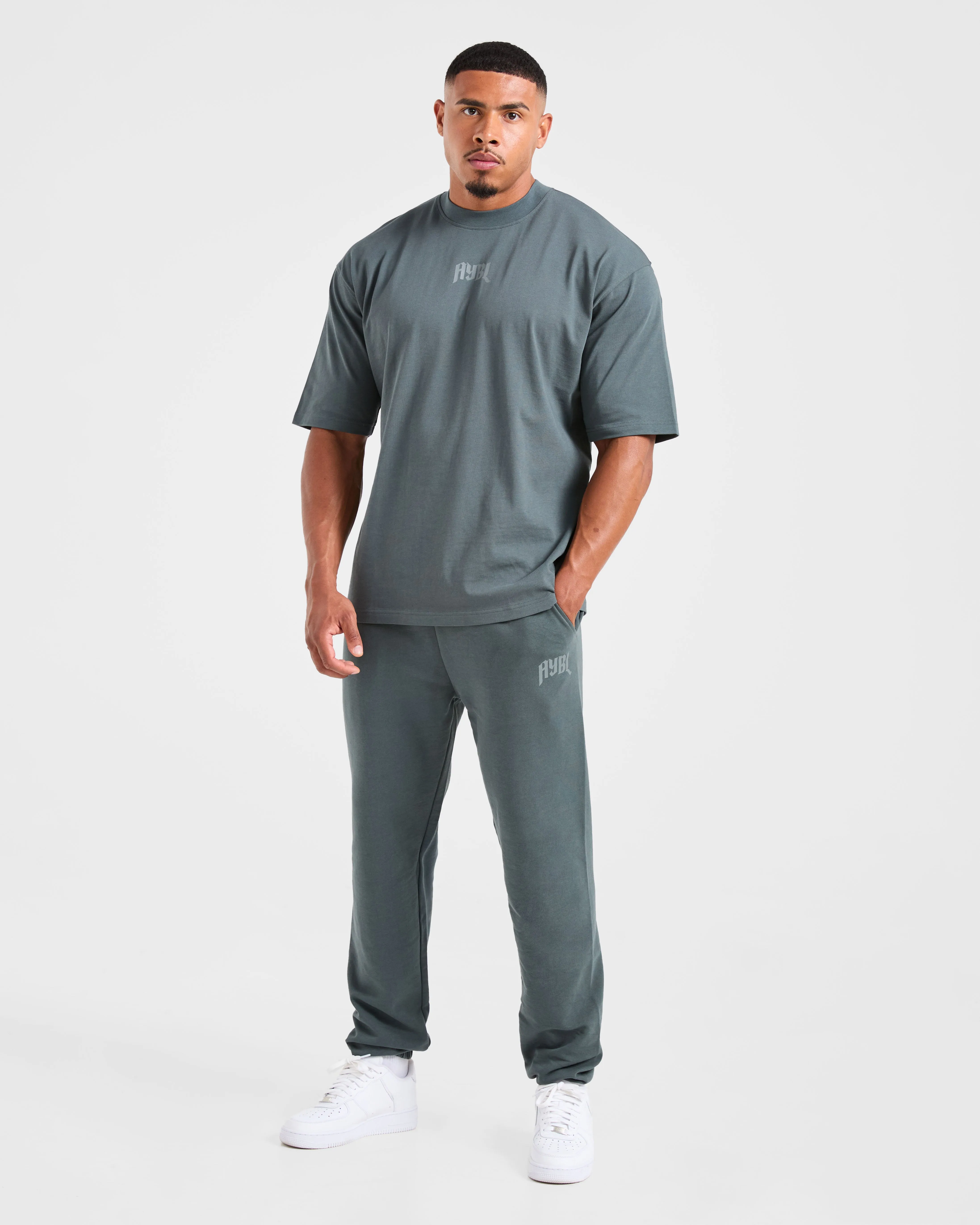Lifting Club Gothic Oversized Joggers - Iron Slate Long Use Adaptive Fit