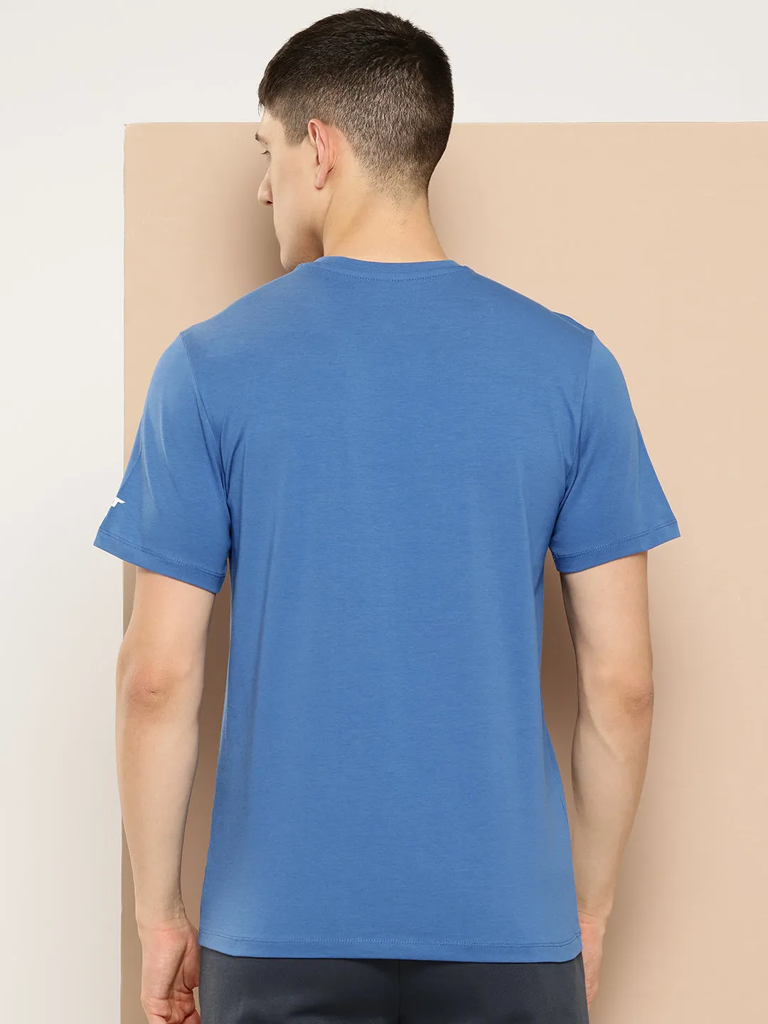 Senior Ease Alcis Men Blue Typography Printed T-shirt