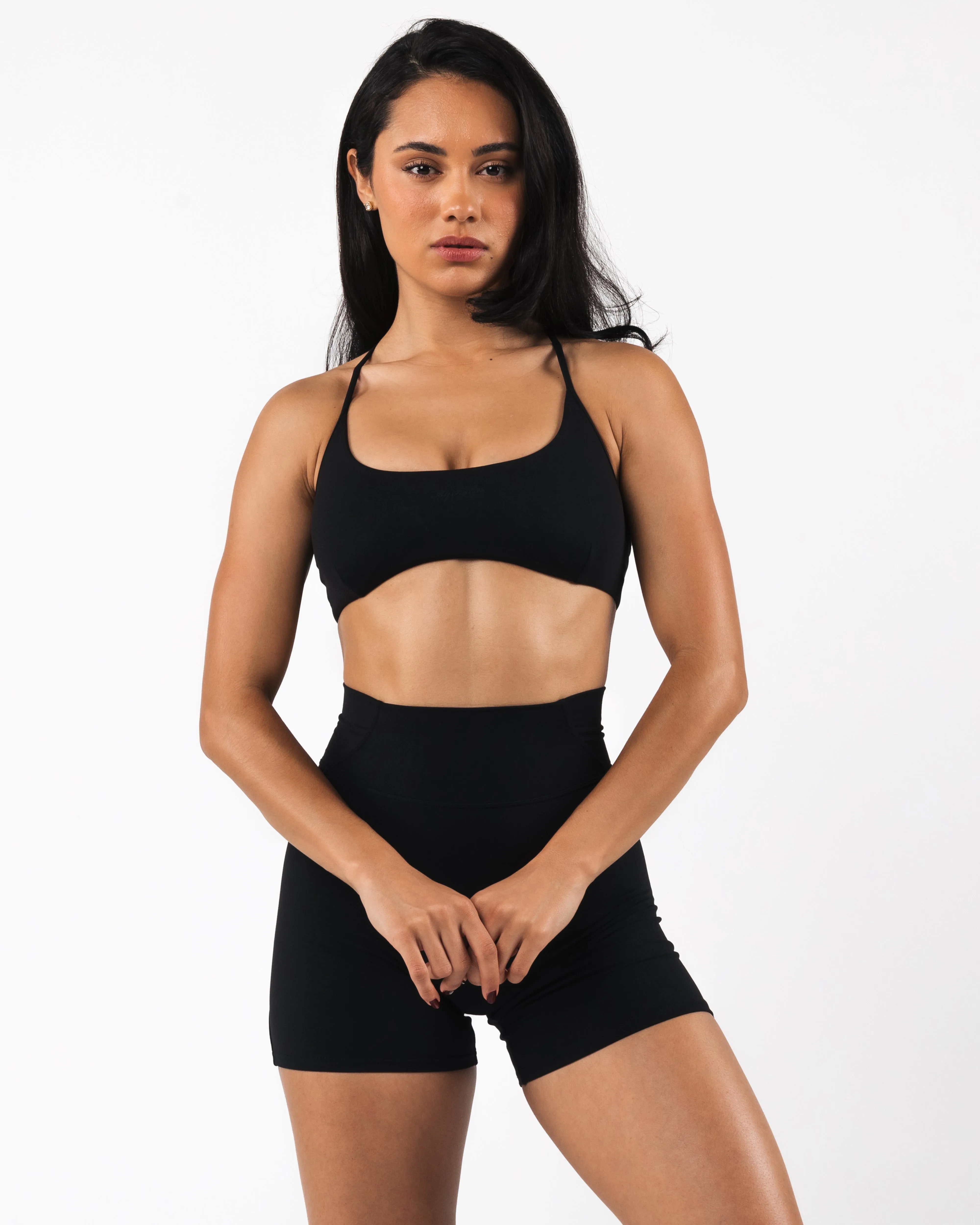 Topstitching seams Aura Strappy Bra - Onyx