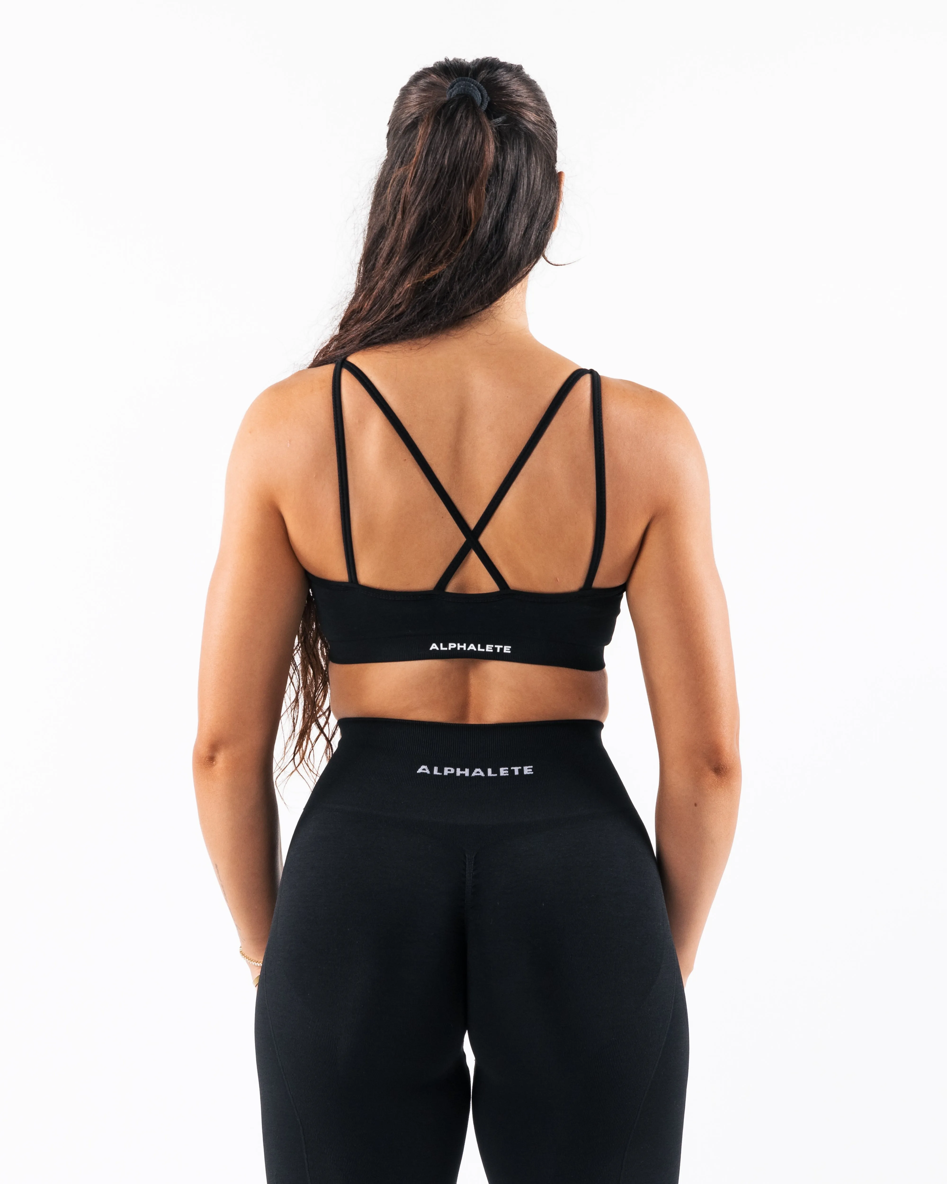 Seamless Material Amplify Excel Bra - Black
