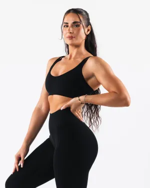 Amplify Excel Bra - Black Embroidered edges seams Classic Colors