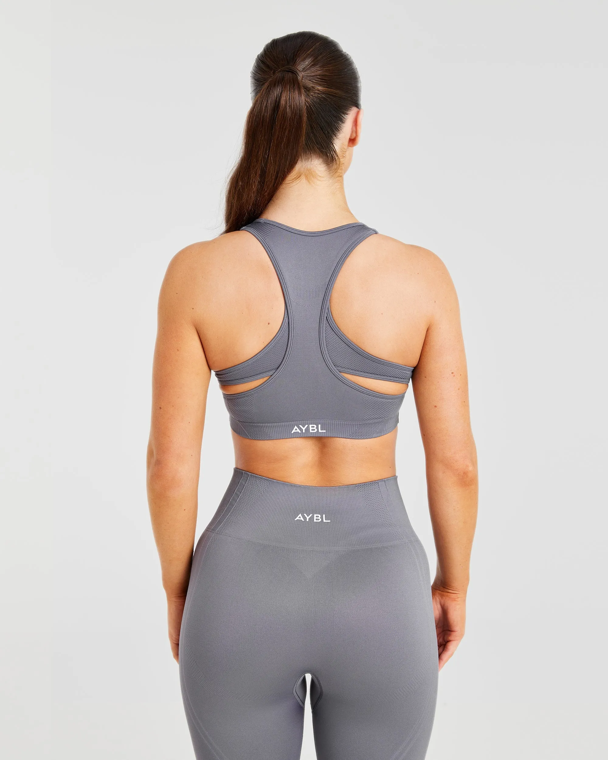 Drawstring closure Balance V3 Seamless Sports Bra - Charcoal Grey