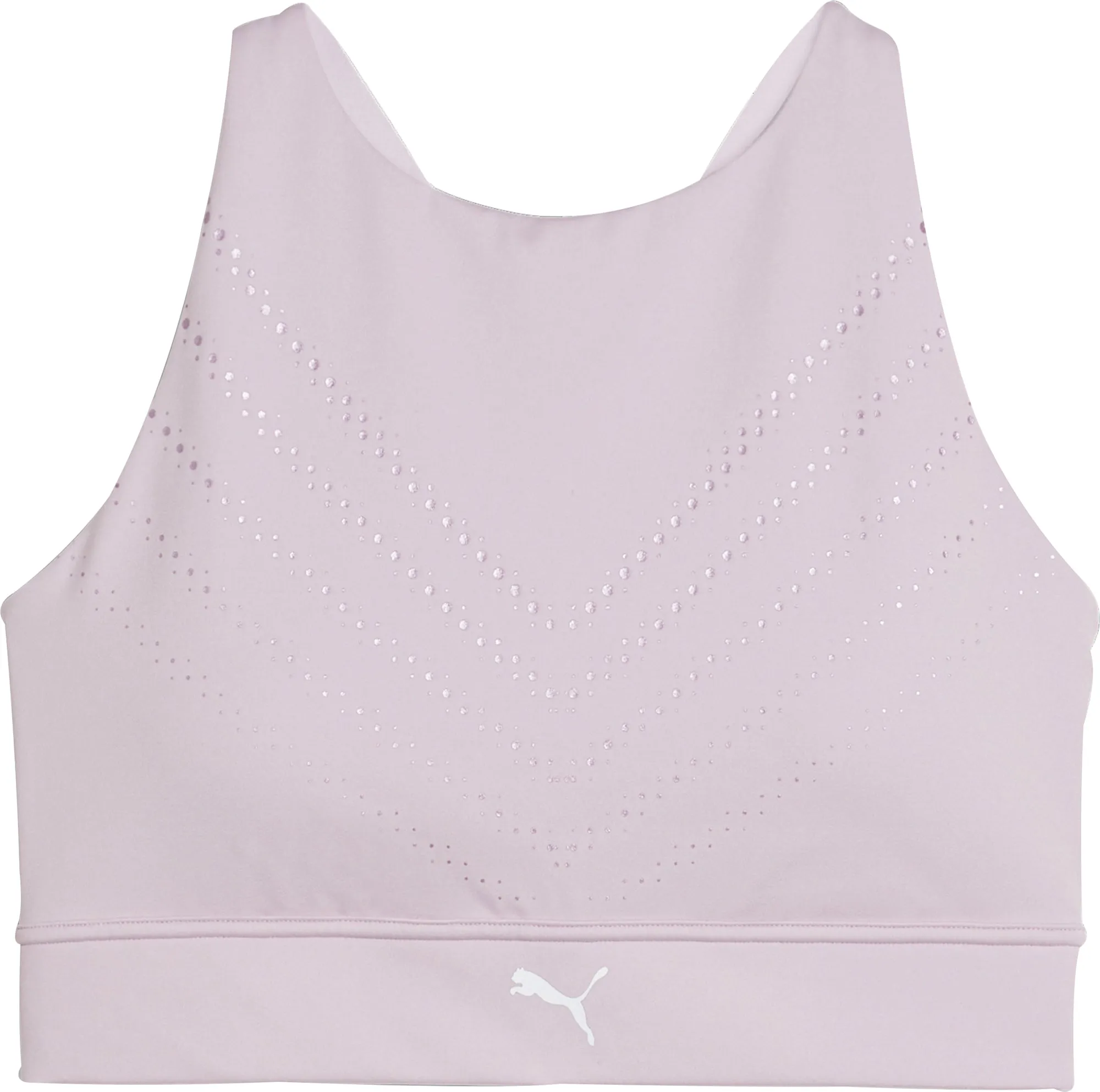Puma PWR Ultraform Womens Running Sports Bra - Purple Fringed edges seams