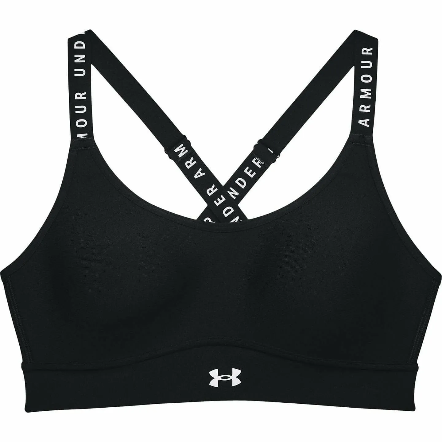 competitions Outdoor Clothing Under Armour Infinity Mid Covered Womens Sports Bra - Black