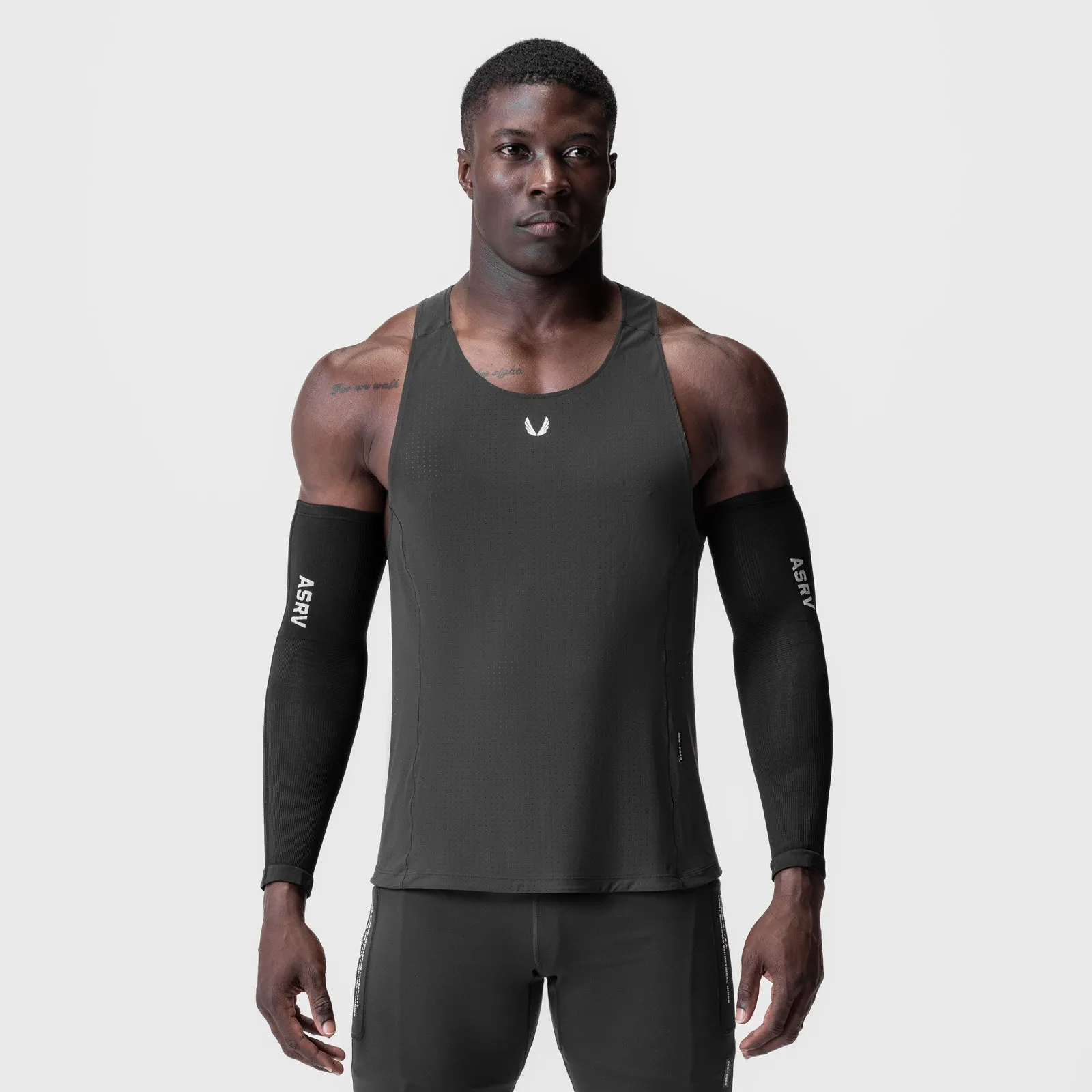0949. Laser-Vent? Singlet Tank - Space Grey Soft Brushed Interior QuickDry Textile