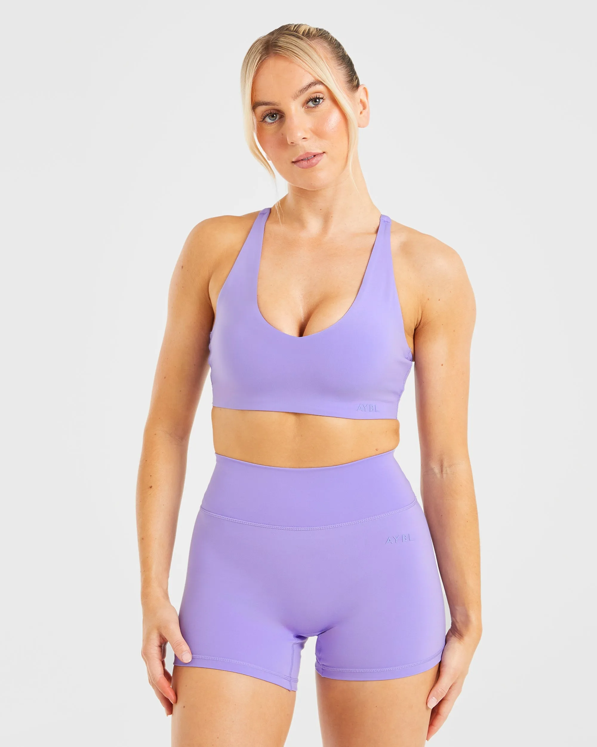 Staple Sports Bra - Vibrant Violet Cool-down Thick straps seams