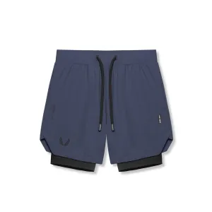 easy-care item 0866. Tetra-Lite? 7" Liner Short - Navy "Wings"/Black
