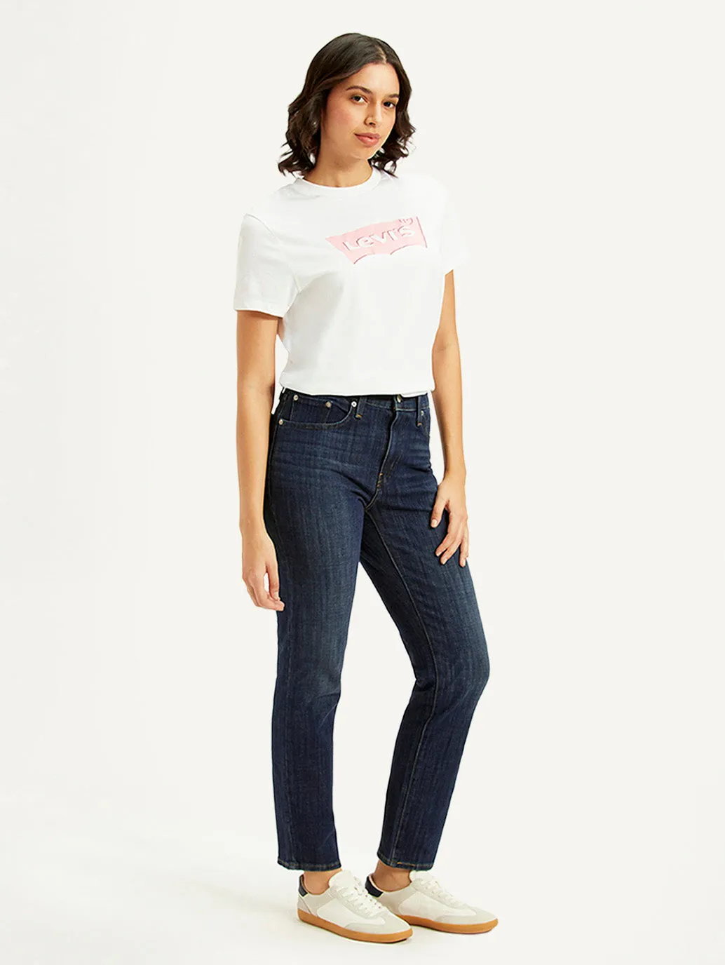 Women's 724 Blue Straight Fit High Rise Jeans Weekend Style Unisex Fashion