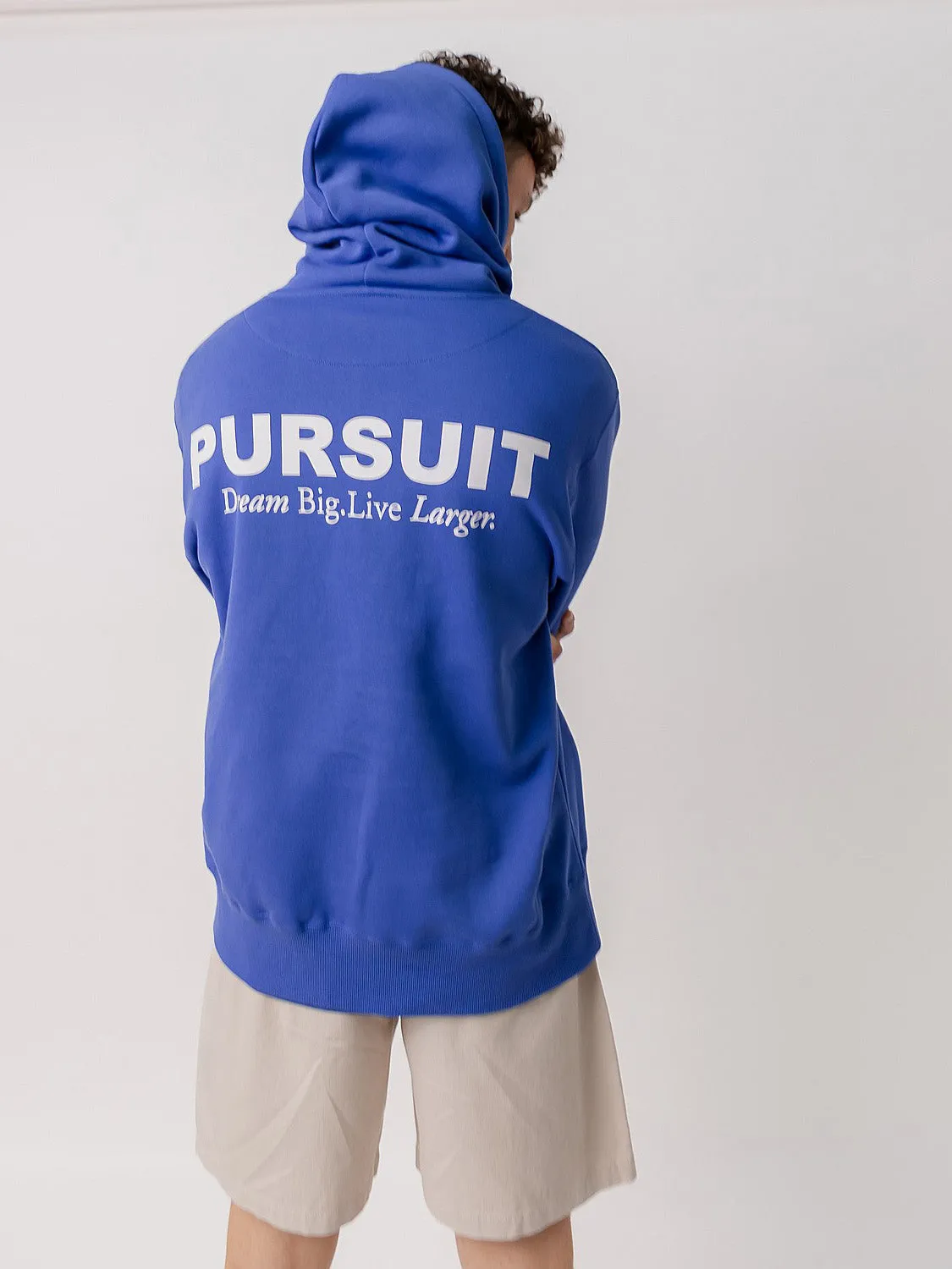 microfiber Simple Logo Heavyweight Pullover in Royal Blue