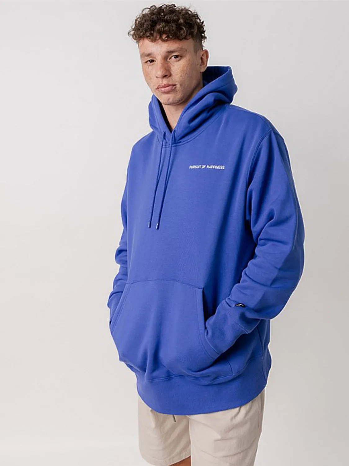 Stain Resistant Simple Logo Heavyweight Pullover in Royal Blue