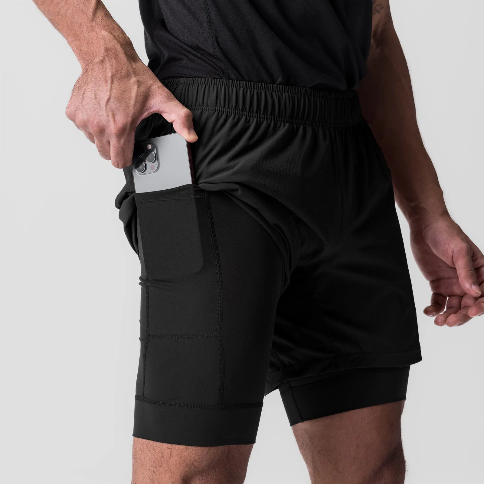 Travel Clothing 0784. Ultralite? 6" Liner Short - Dusk Black/Black