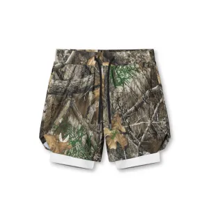0866. Tetra-Lite? 7" Liner Short - Realtree? Camo / White / White "Wings" Luxury Feel