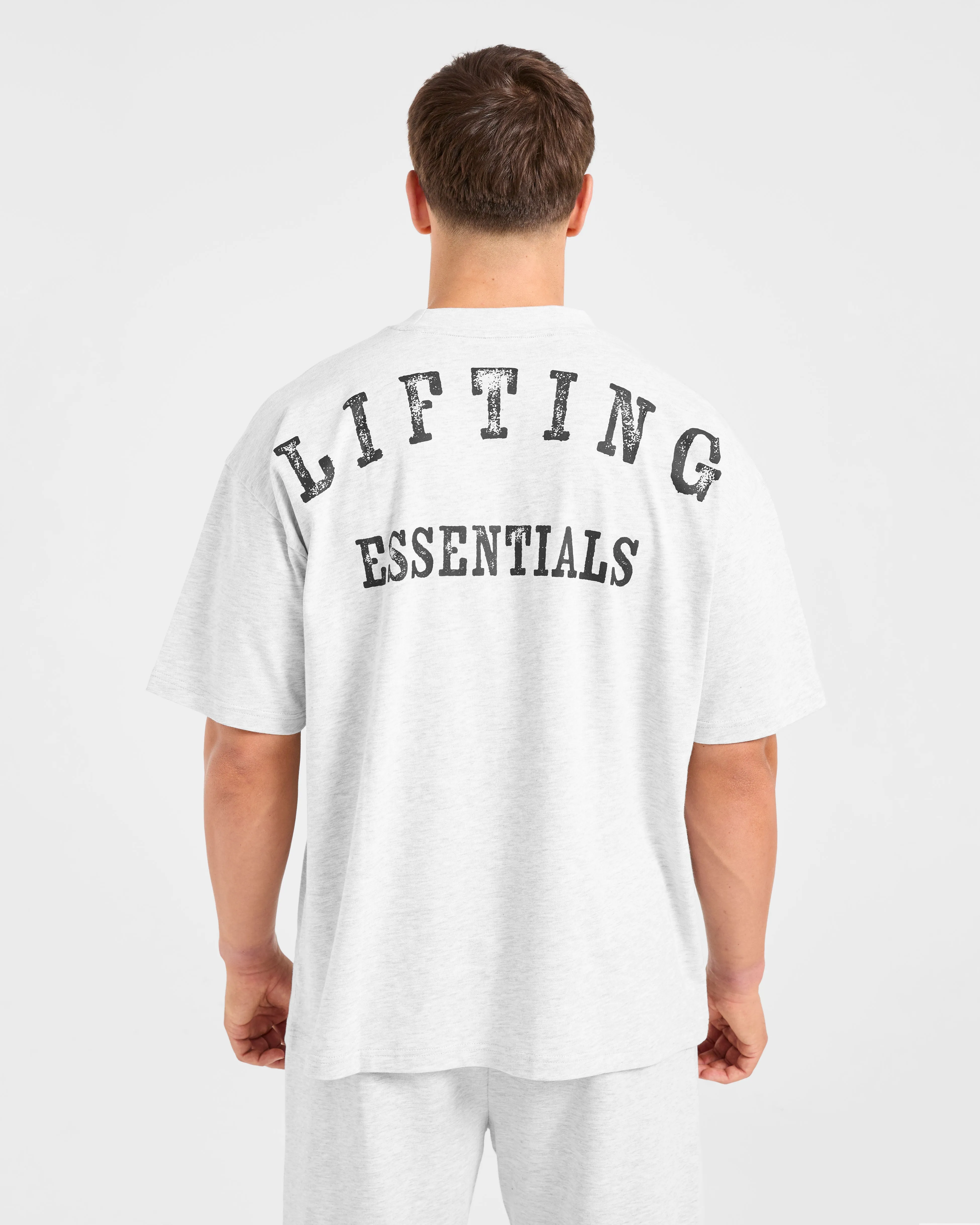Modern Trend Look Vintage authenticity Lifting Essentials Oversized T Shirt - Grey Marl