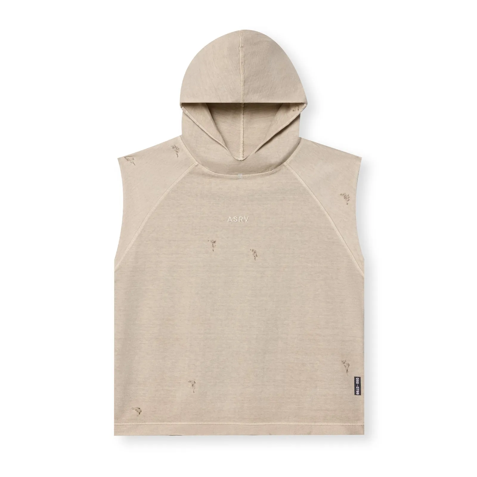 Stylish Apparel 0799. Tech Essential? Cutoff Hoodie - Faded Beige