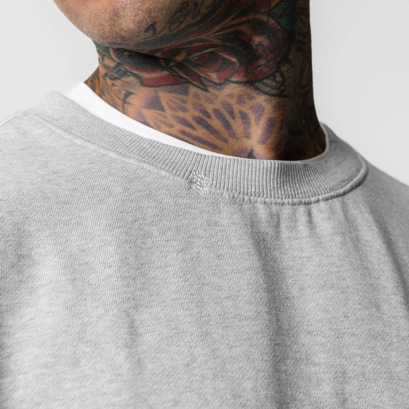 South American style Reliable Favorite 0861. Tech Essential? Distressed Crewneck - Heather Grey