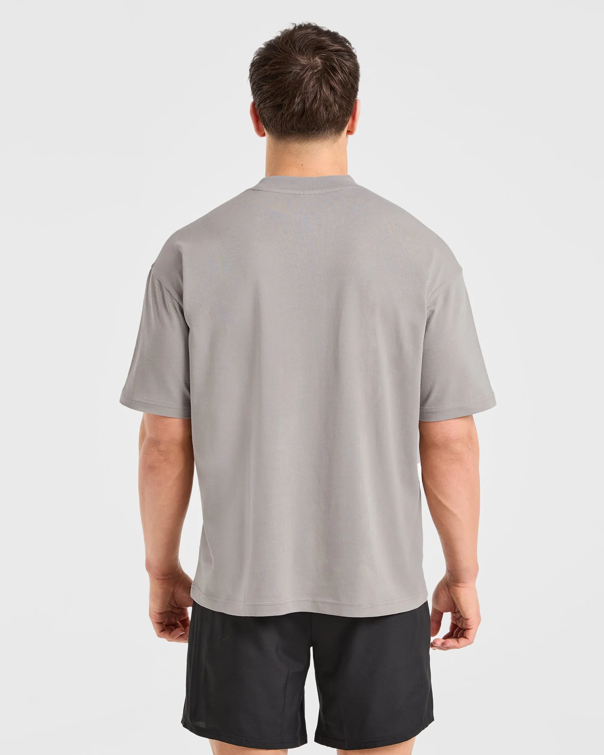 Office Wear Sports Club Dot Oversized T Shirt - Cloud Grey