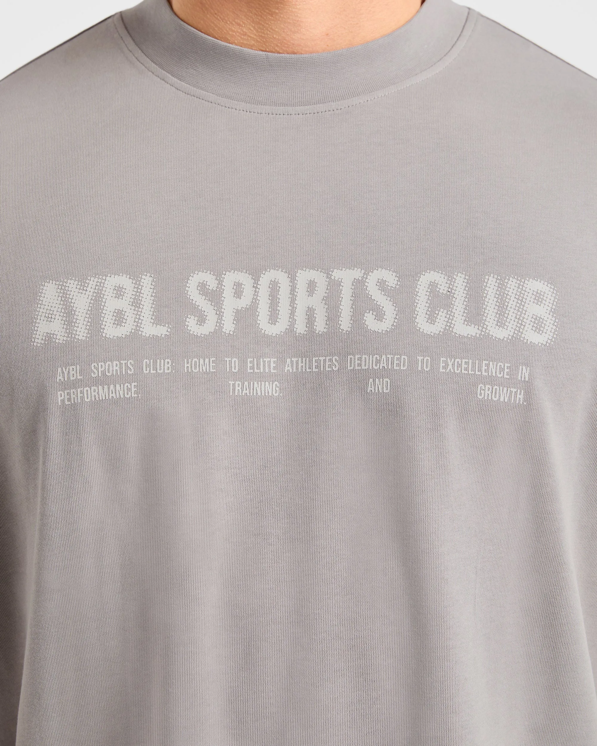 Sleep Sports Club Dot Oversized T Shirt - Cloud Grey