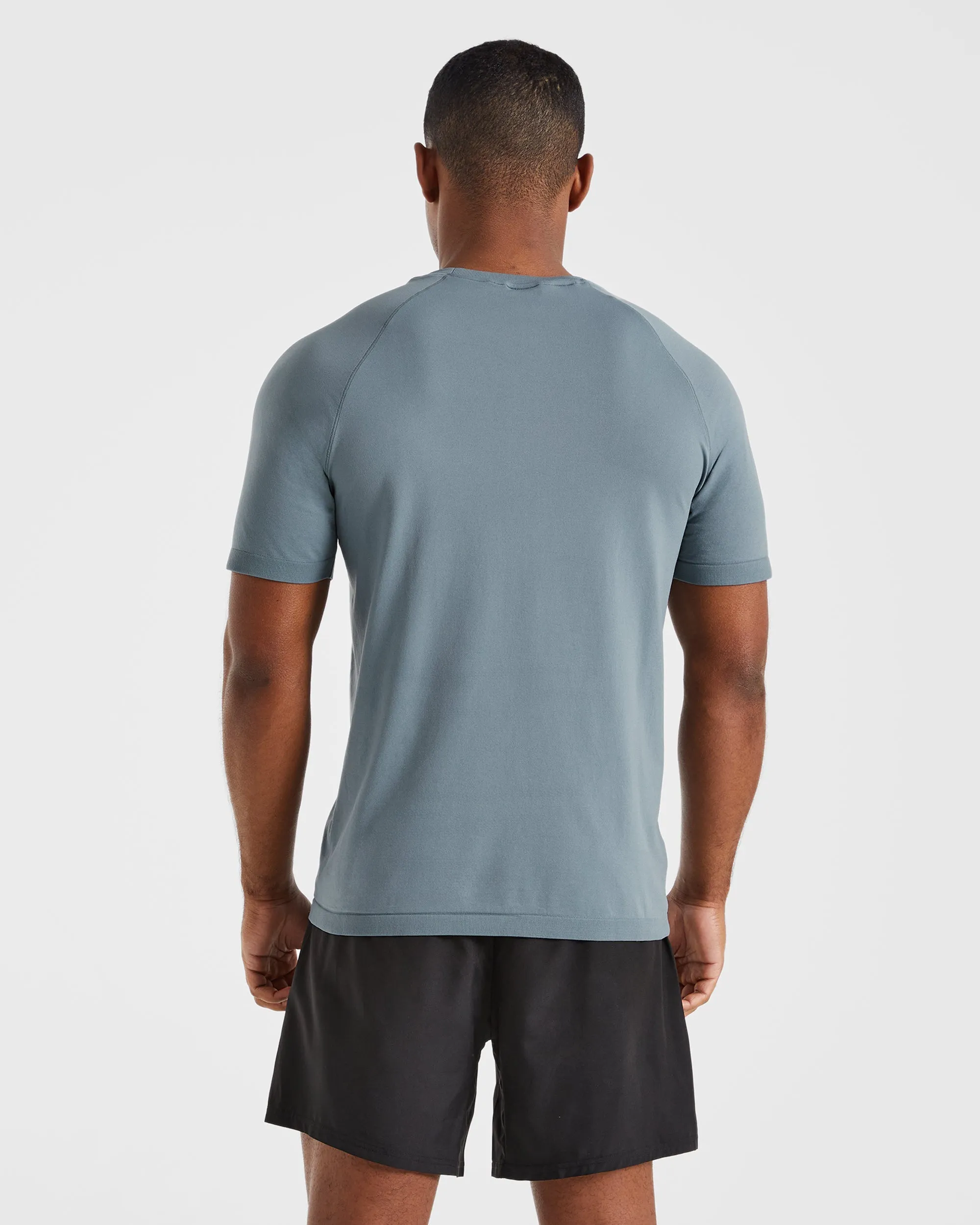 Ascend Seamless T Shirt - Slate Blue Comfortable Weave