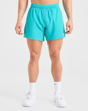 Core 5" Shorts - Aqua Blue Easy Wear Glide On Mobility Cut